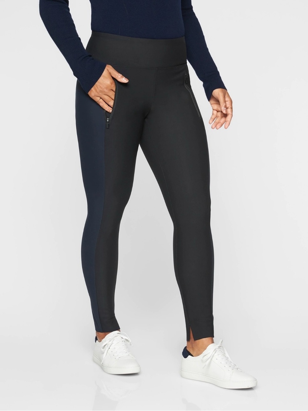 Athleta Stellar Tight, Black/Navy
